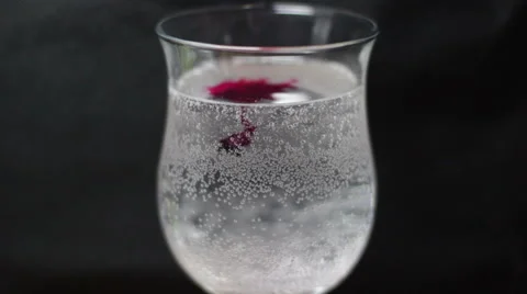 Drops Of Ink In A Glass Video stock 56678754