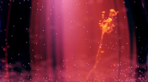Drops of ink in water abstract fire Видео 36962502