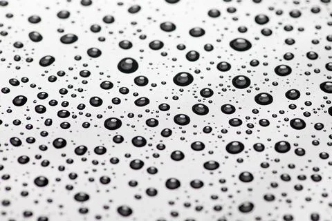 Drops macro glass texture surface. Drops create bubble pattern background. Dr Stock Photos