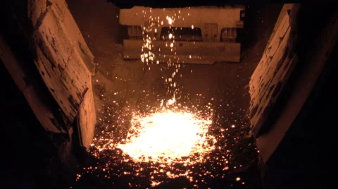 Drops of molten iron Stock Footage 61793974