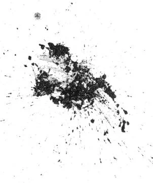 Drops of mud sprayed isolated on white background Stock Photos