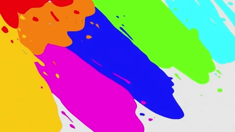 Drops of paint spread across the black screen. Video stock 281455347