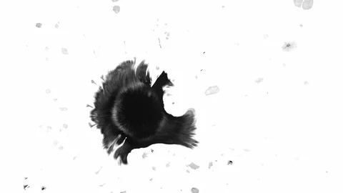 Drops of paint on a transparent background Stock Footage 100863198