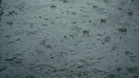 Drops of rain on concrete floor Video stock 94302842