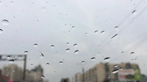 Drops of rain. Drops on glass. Stock Footage 49823463