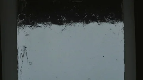 Drops of rain fall on the glass. spray tropical rain Stock Footage 102375804