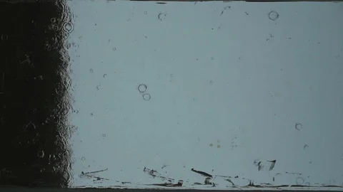 Drops of rain fall on the glass. spray tropical rain Stock Footage 102375807
