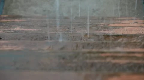 Drops Of Rain Fall On Ladder 스톡 동영상 22326009