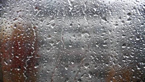 Drops Of  Rain On Window Stock Footage 77683498