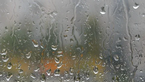 Drops of rain on a window Stock Footage 121635955