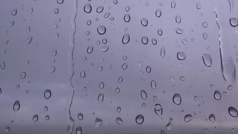 Drops of rain on the window Video stock 157653725