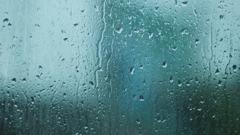 Drops of rain on the window glass Video stock 113904221