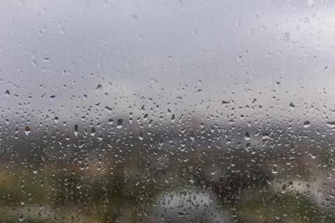Drops of rain on the window Foto stock