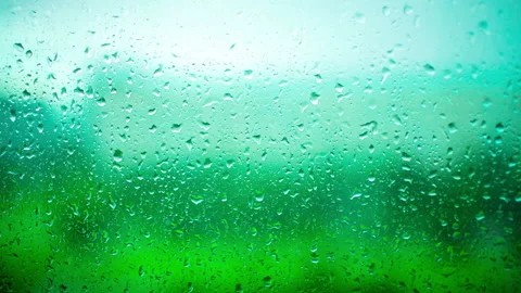 Drops of rain on window. Time lapse. Stock Footage 98416641