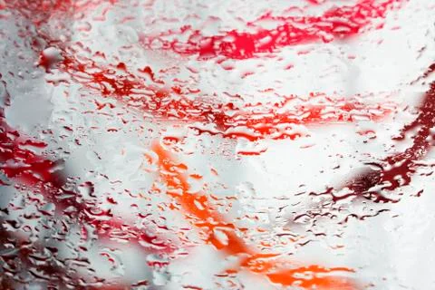 Drops on a rainbow Stock Photos