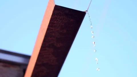 Drops in the rays of the spring sun Video stock 73359496