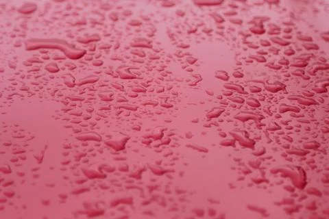 Drops on red background. Stock Photos