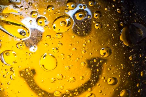 Drops with reflection the smiley face Stock Photos