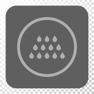 Drops Rounded Square Button Stock Illustration