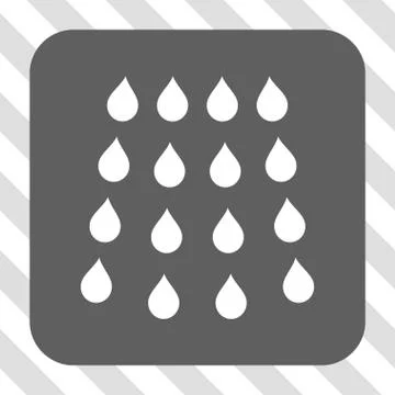 Drops Rounded Square Button Stock Illustration