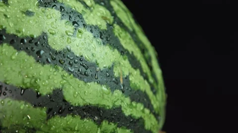 Drops run down the watermelon 스톡 동영상 159401841