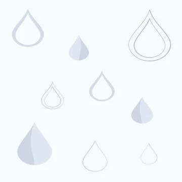 Drops seamless pattern in white and blue colors Stock Illustration