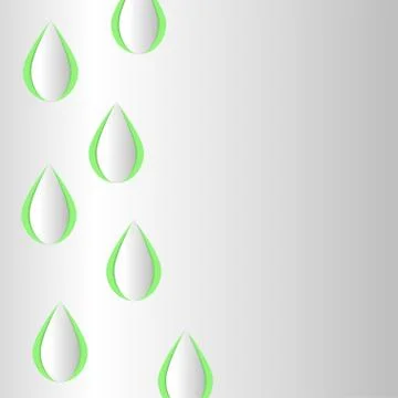 Drops with shadows on the background Illustrazione stock