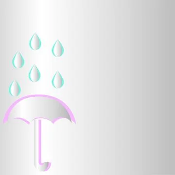 Drops with shadows on the background Stock Illustration