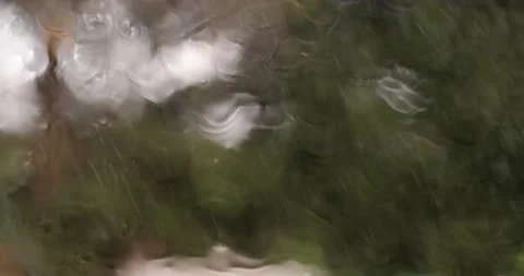 Drops sliding on window glass. Rain drops on glass Stock Footage 190938113