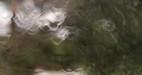 Drops sliding on window glass. Rain drops on glass Stock Footage 195994261