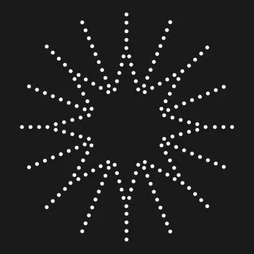 The drops sun in graphic design. Simple minimalistic style. White objects iso Stock Illustration