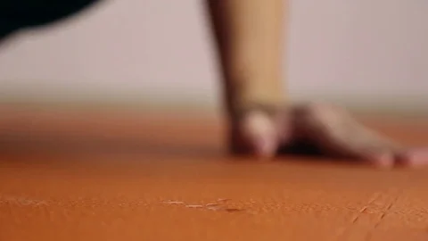 Drops of sweat dripping on the floor Stock Footage 70564414
