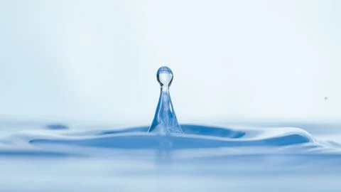 Drops of water on a blue background. Foto stock