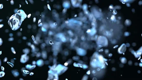 Drops of water. Bubbles of liquid.  Spray. Stock Footage 225455005
