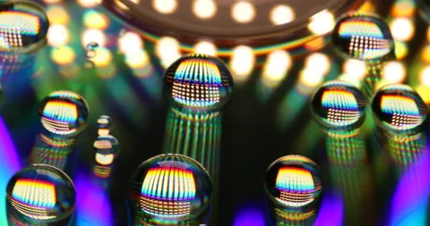 Drops of water on a CD Video stock 212666828