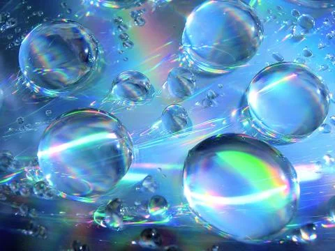 Drops of water on the compact disk Stock Photos