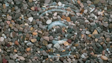 Drops of Water Fall Into the Stream 4K Stock Footage 241109200