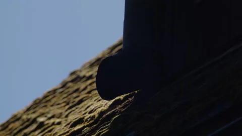 Drops of Water Falling Down the Drainage After Heavy Summer Rain. Stock Footage 167339066