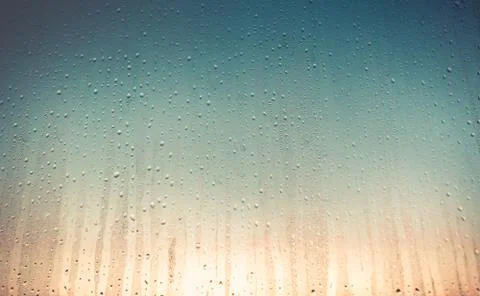 Drops of water on the glass surface. Background. Stockfoto's