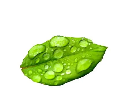 Drops of water on a leaf 库存照片