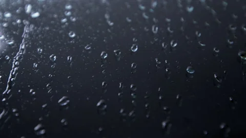 Drops of water. Rain runs down the glass of the window. Stock-Footage 145761081