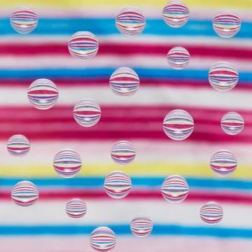 Drops of water with reflexion. Stock Photos