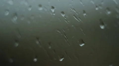 Drops of water run down the glass Stock Footage 79400142
