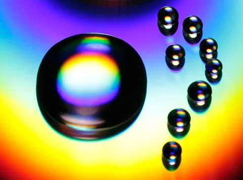 Drops of water on the shiny surface Stock Illustration