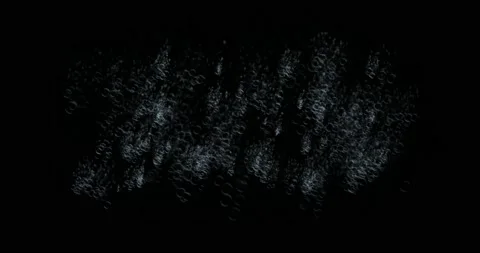 Drops of water splashes fly and fall, motion graphics of rain bubbles on a black Stock Footage 201231766