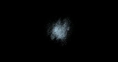 Drops of water splashes fly and fall, motion graphics of rain bubbles on a black Illustrazione stock