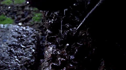 Drops of water on stone Video stock 39844593