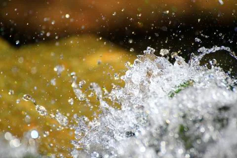 Drops of water from the waterfall Foto stock
