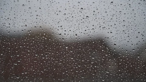 Drops of water on a window after a rain Stock Footage 121531255
