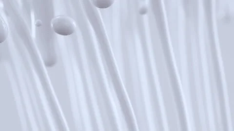 Drops of white cream entangled Stock Footage 219491874